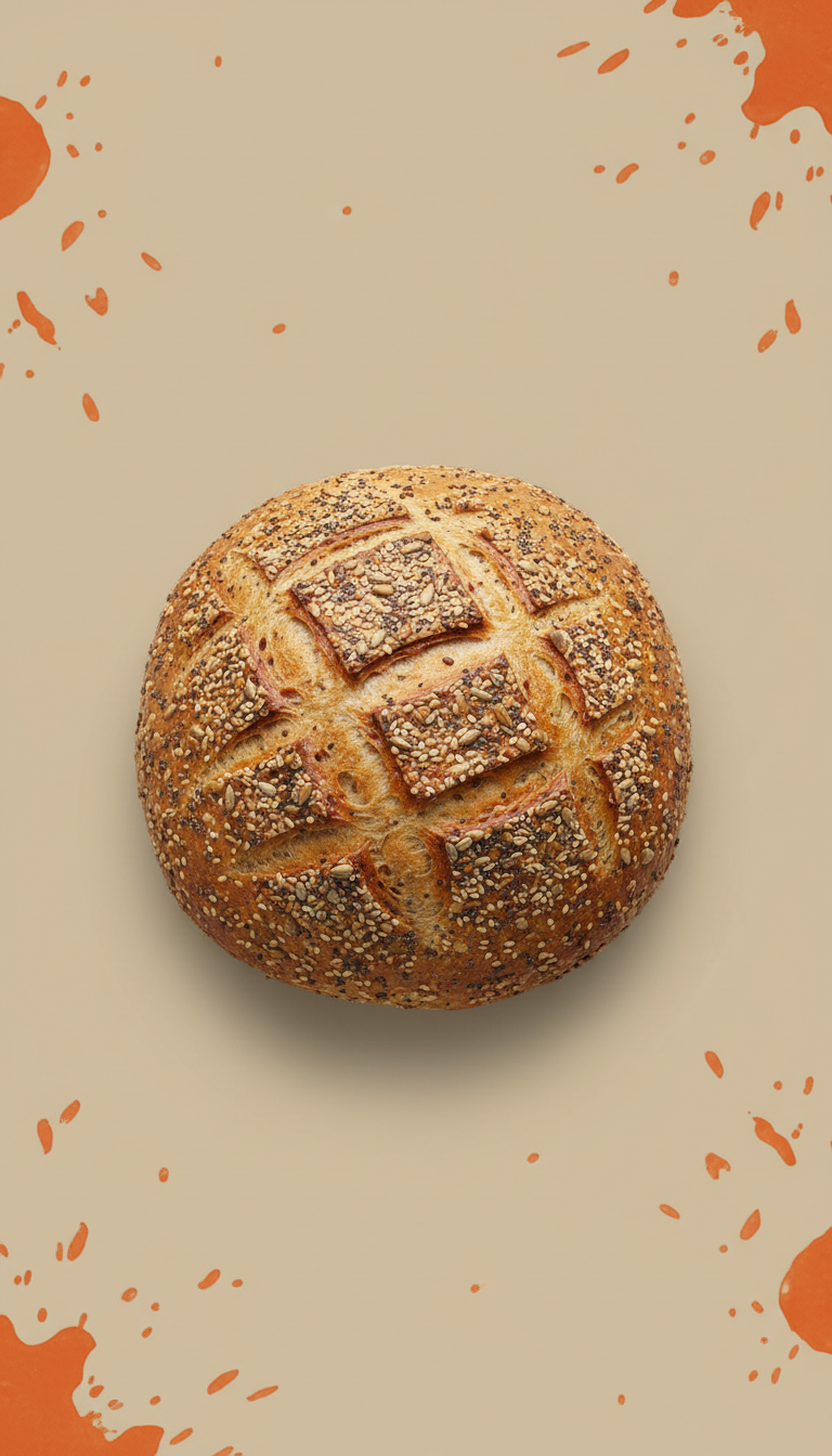 Artisan Sourdough Loaf with Toasted Seeds