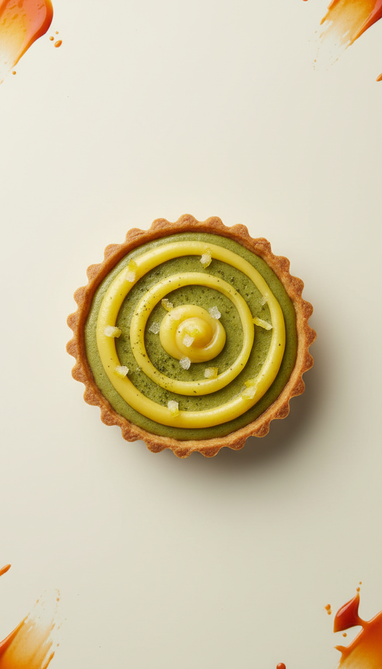 Seasonal Matcha Yuzu Tart with Almond Crust